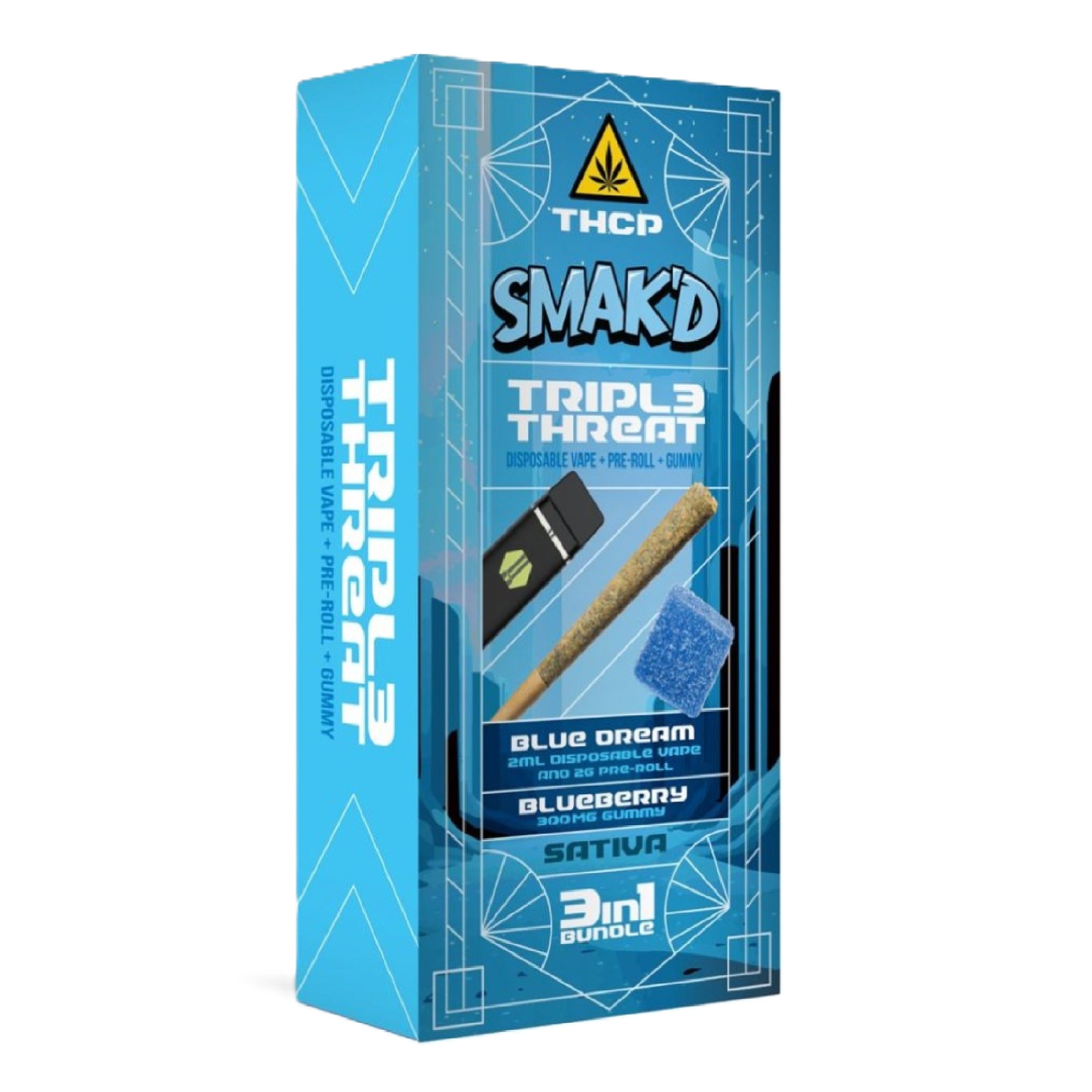 Smakd Triple Threat 3 in 1 – Vape+Pre-roll+Gummy